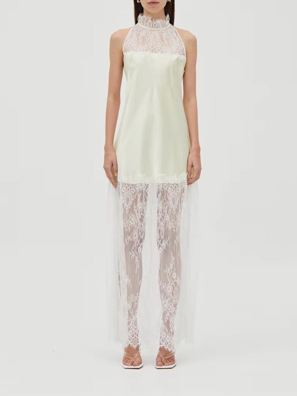 Celeste Lace Halter Maxi Dress