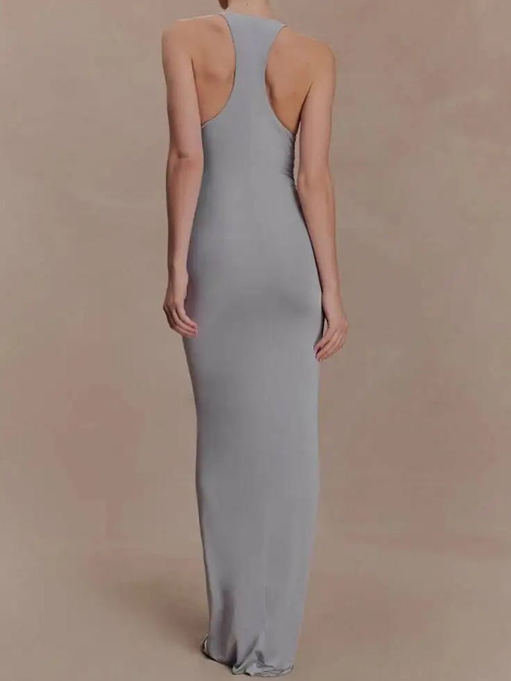 Celeste Ruched Halter Maxi Dress
