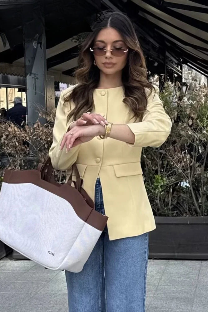Slim ONeck Long Jacket
