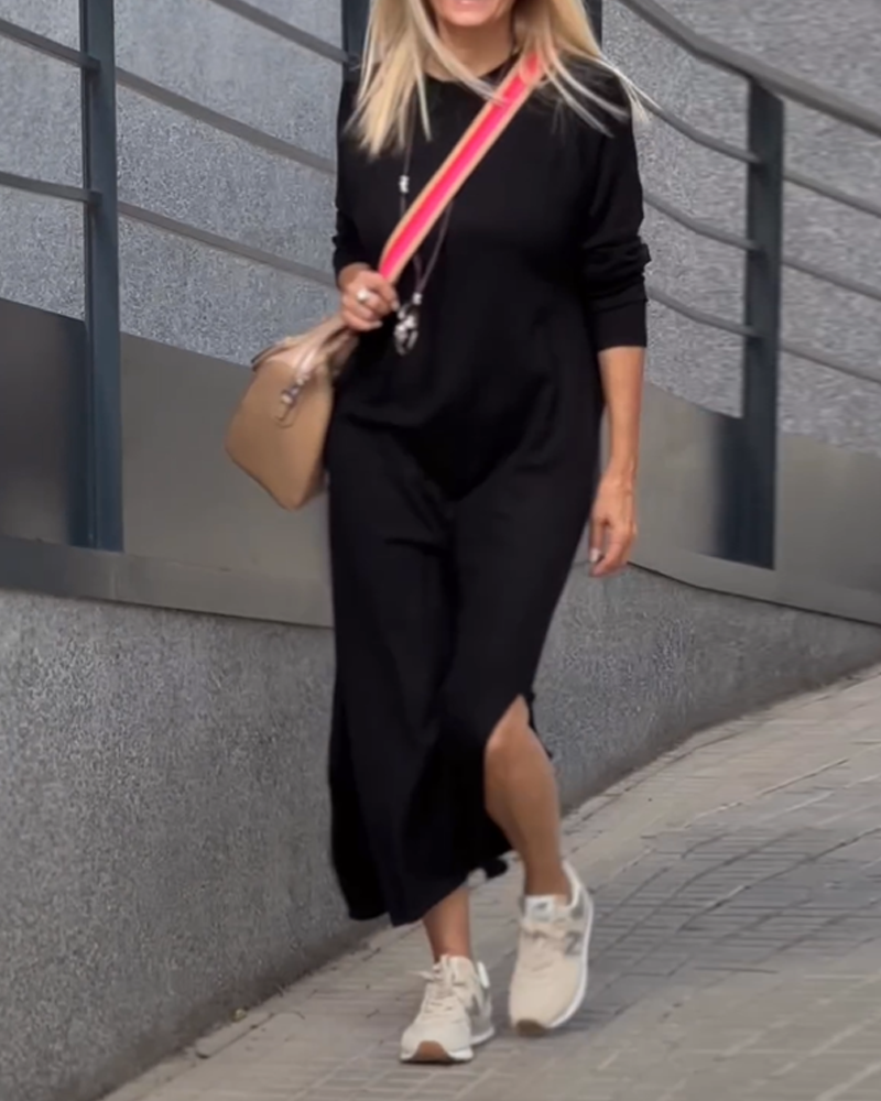 Elsbeth Jersey Dress With Dress with Relaxed Fit and Modern Casual Wear