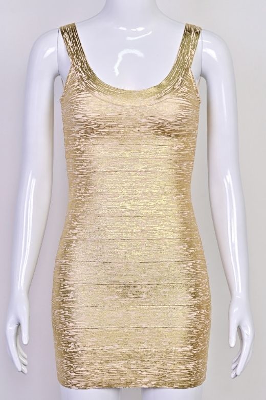 Cindy Bandage Mini Dress - Silver
