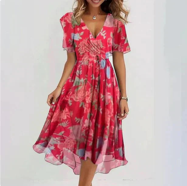 Katia Elegant V-neck Dress for Everyday Chic for Women Stylish Outfit