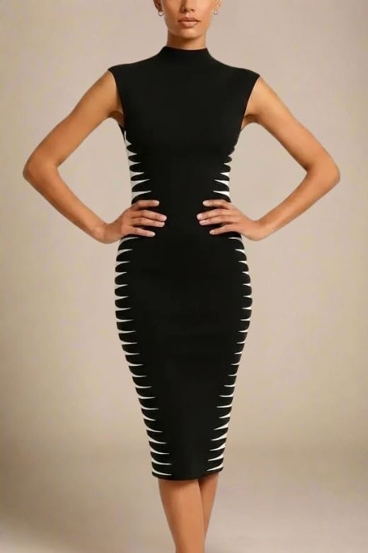 Cleo Bandage Midi Dress - Classic Black