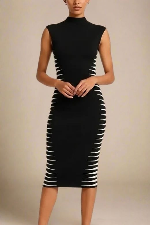 Cleo Bandage Midi Dress - Classic Black
