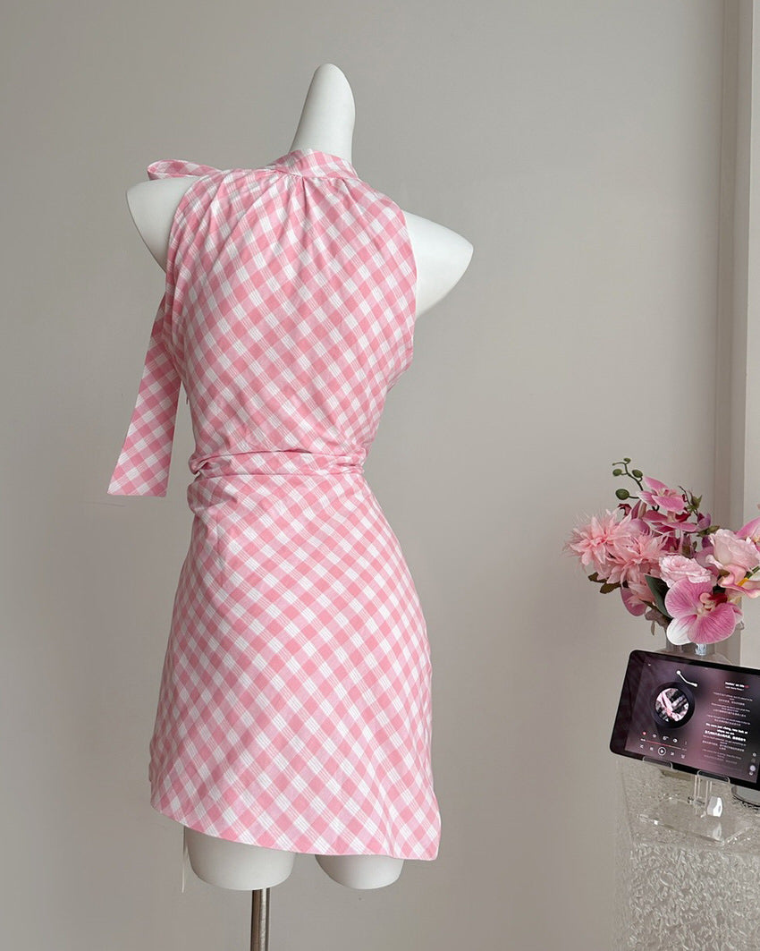 Gingham Print Square Neck Puff Sleeve Mini Dress 5