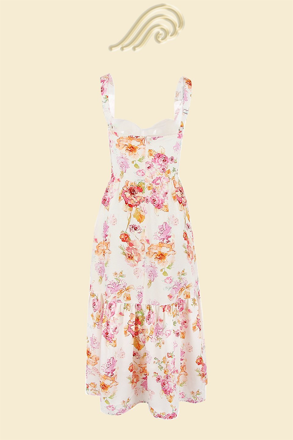 Guadalupe Premium Flared Midi Dress with Print Chic Silhouette Collection
