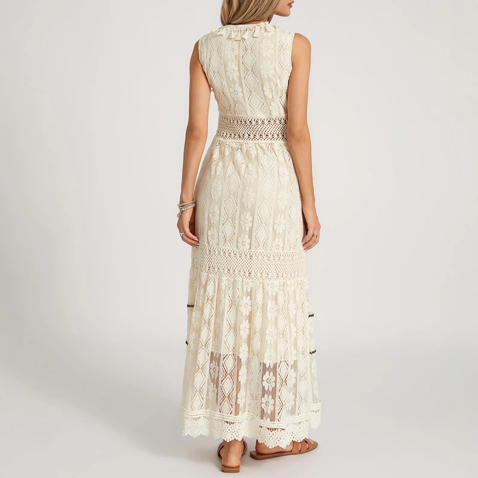 Karen Elegant Boho Dress for Women Vacation Beach Look