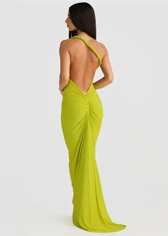 Backless Sling Slim Fit Long Dress