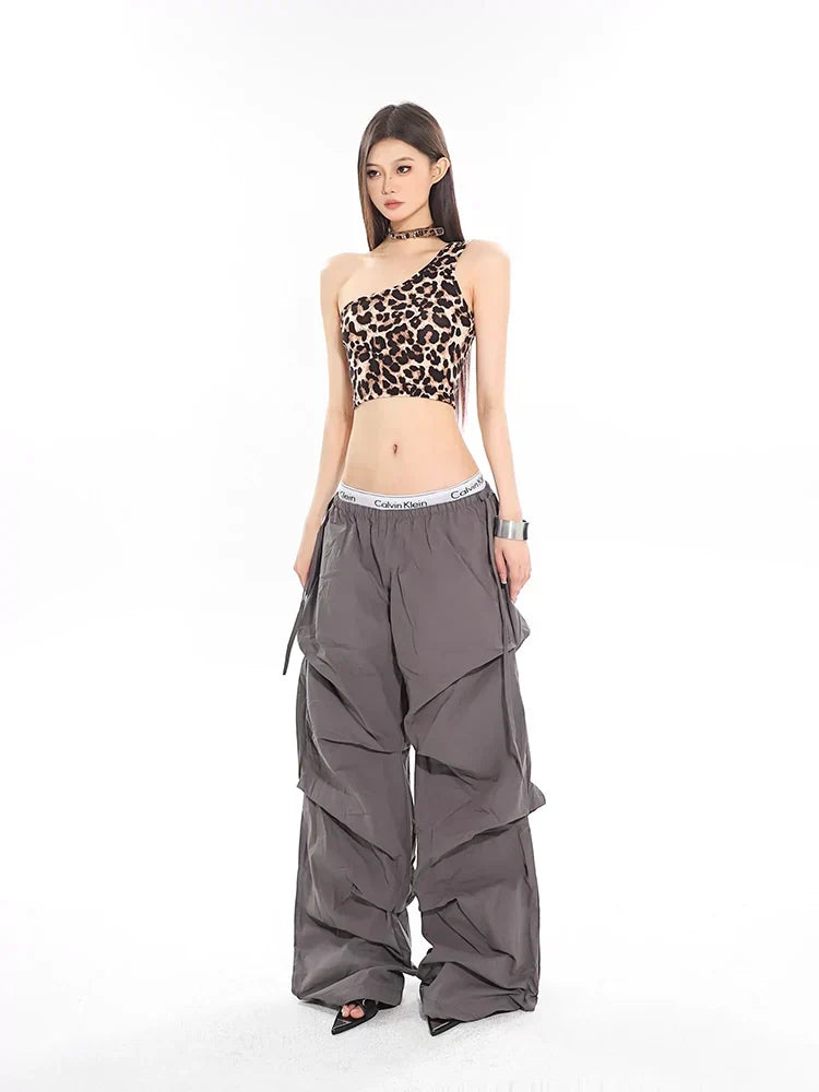 Leopard One-Shoulder Top