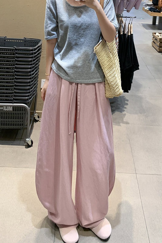 Tencel Linen Relaxed Wide Leg Pants