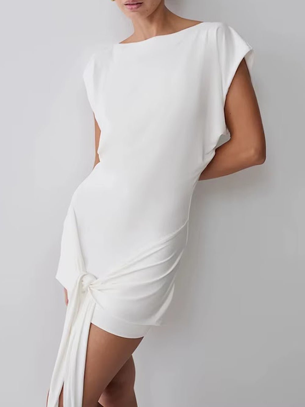 Daphne Draped Sash Mini Dress