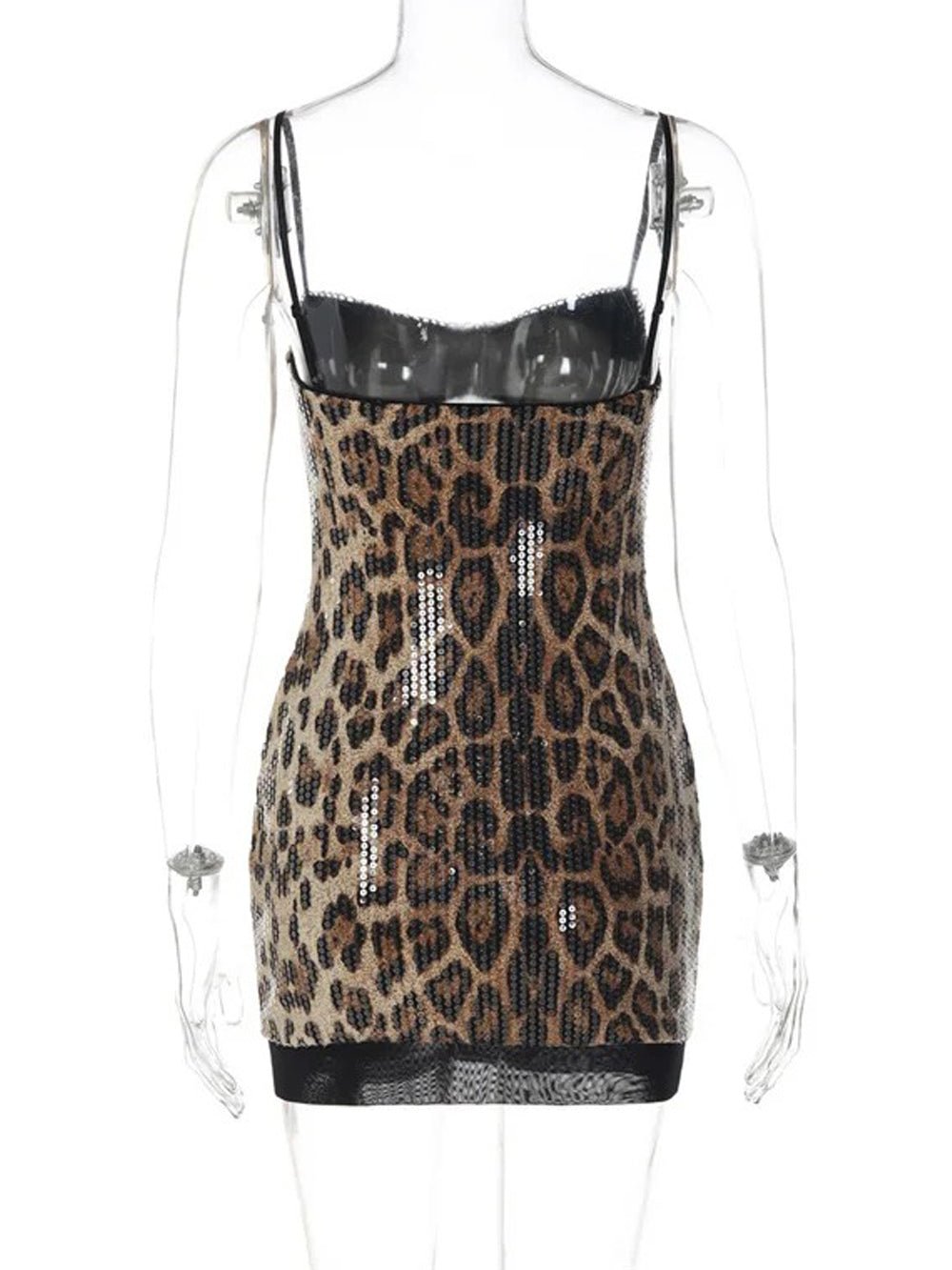 Daphne Leopard Lace Mini Dress