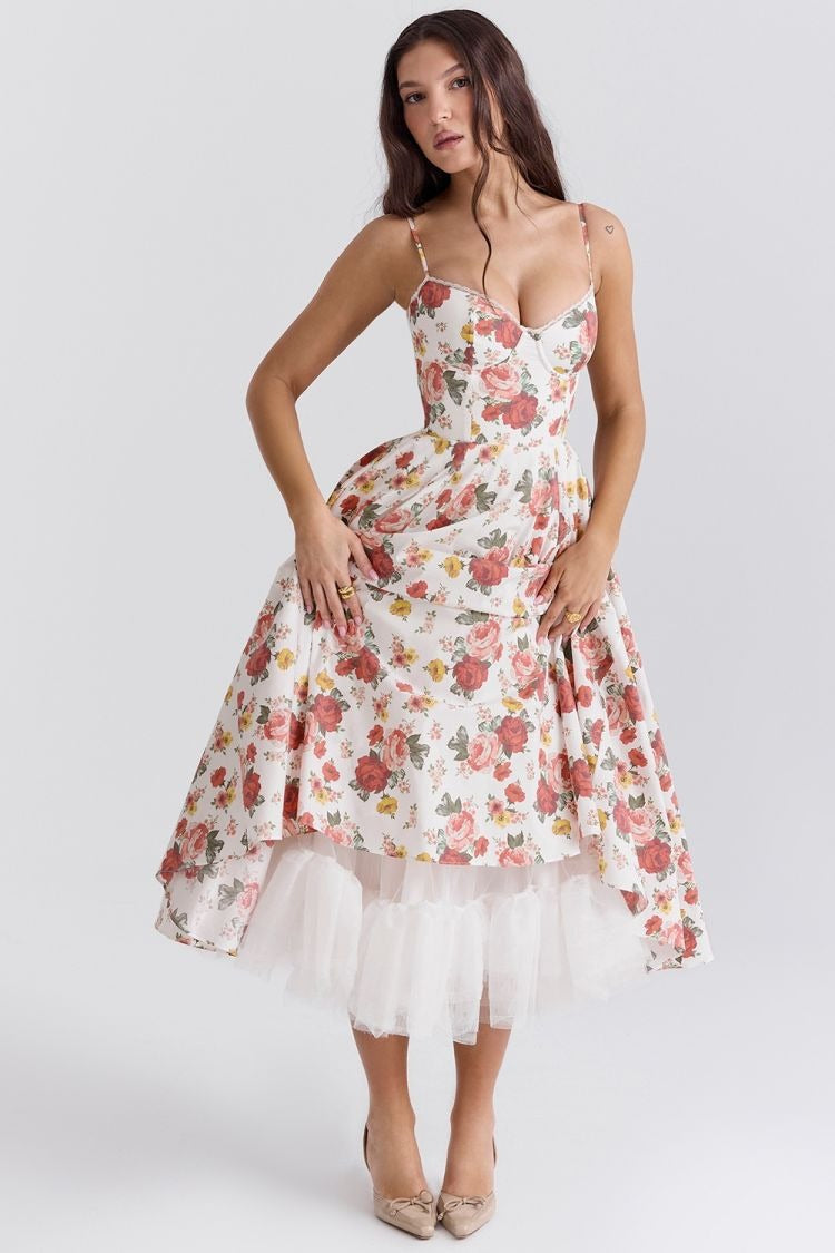 High-End Tulle Ball Gown Spaghetti Strap Party Dress