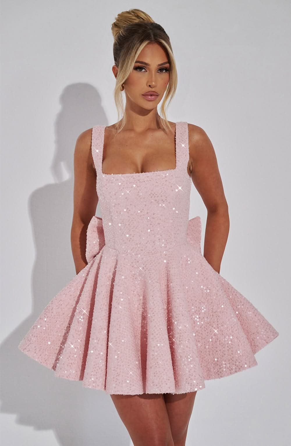 Sandy Bow Mini Dress