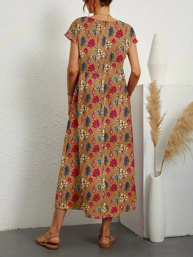 Nicole Timeless Long Cotton Summer Dress, and Designer Dress Edit