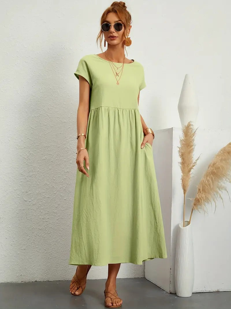 Rosetta Elevated Long Bell Shaped Dress Evening Wear Edit