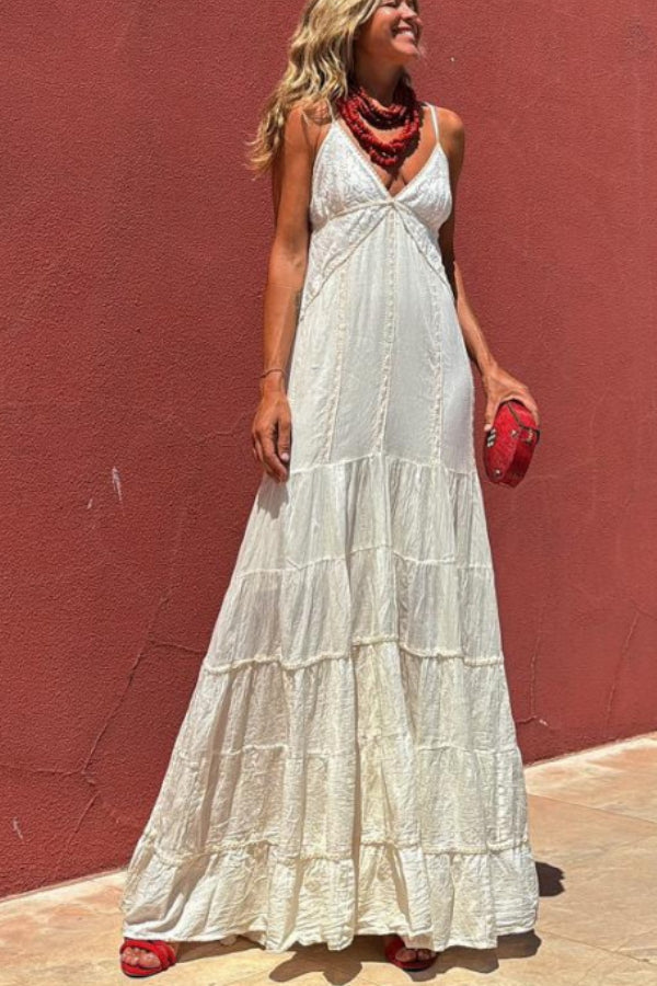 Yolanda Elevated White Resort Dress From Sicily Chic Silhouette Collection