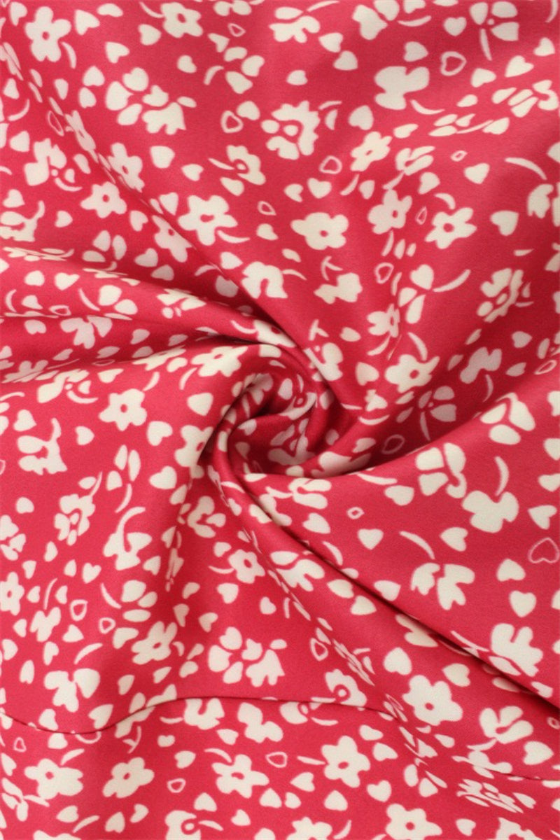 Wide Strap Sweetheart Toile Floral Print Fit and Flare Mini Dress 10