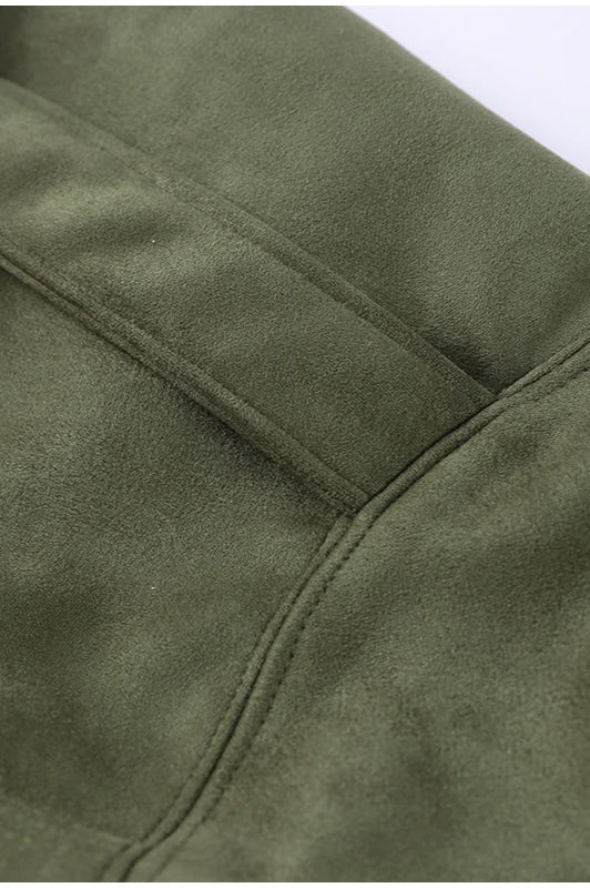 Suede Cropped ZipUp Jacket