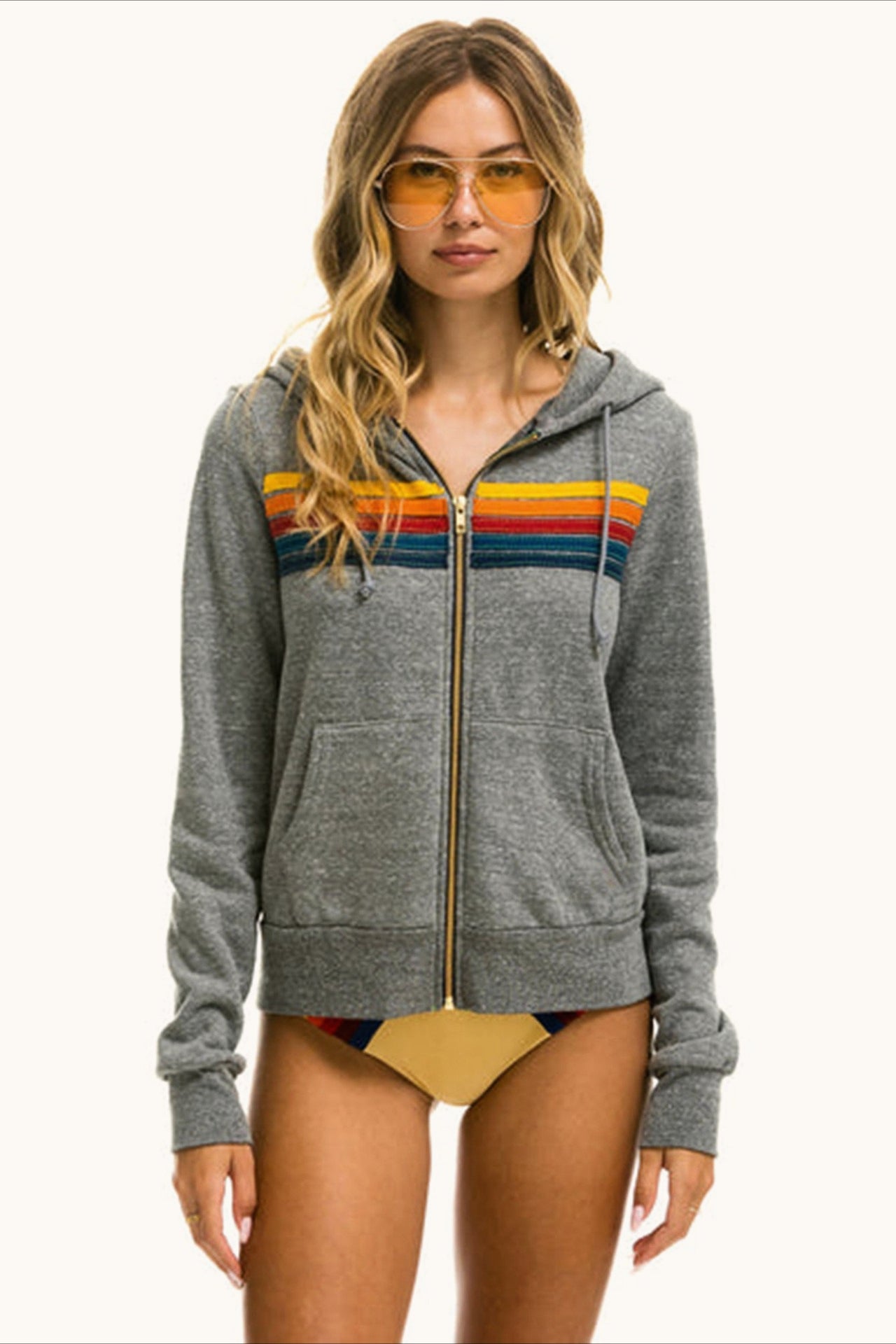 Rainbow Long Sleeve Casual Hoodie
