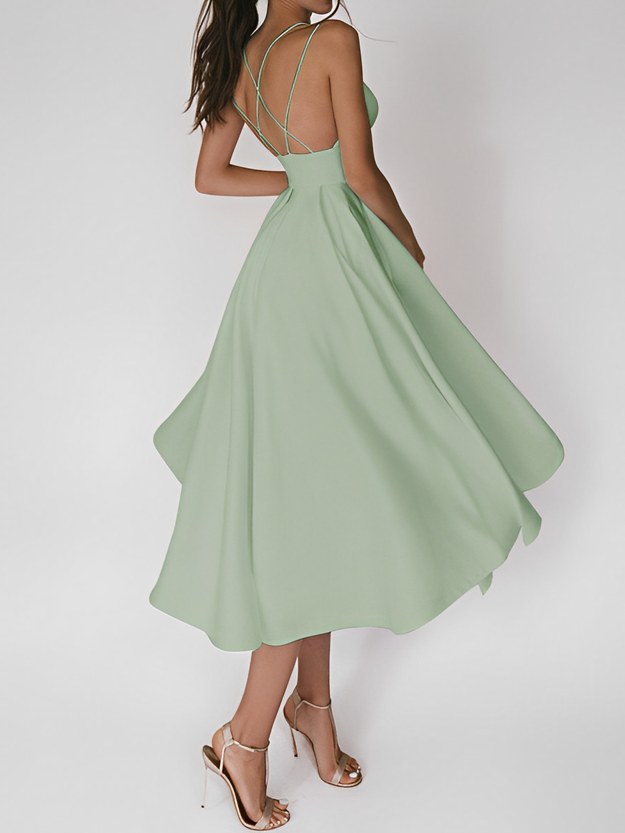Claudia Aesthetic Spaghetti Dress Statement Occasion Edit