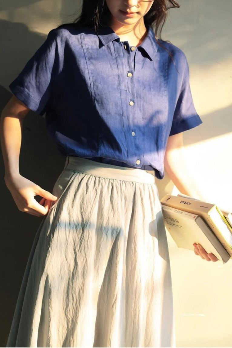 Vintage Linen Relaxed Blouse