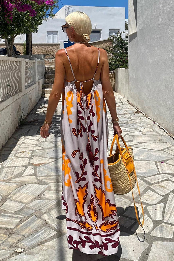 Sunday*s Color Palette Ethnic Printed Loose Cami Maxi Dress