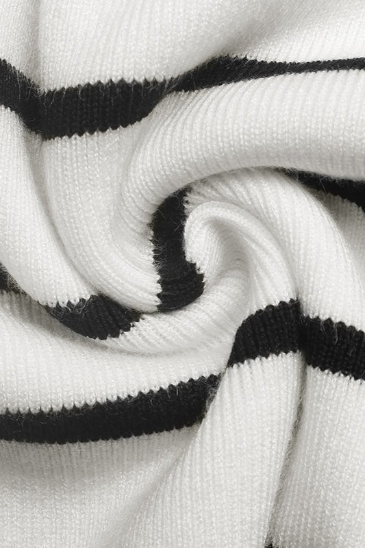 Ribbed VNeck Long Sleeve Sweater