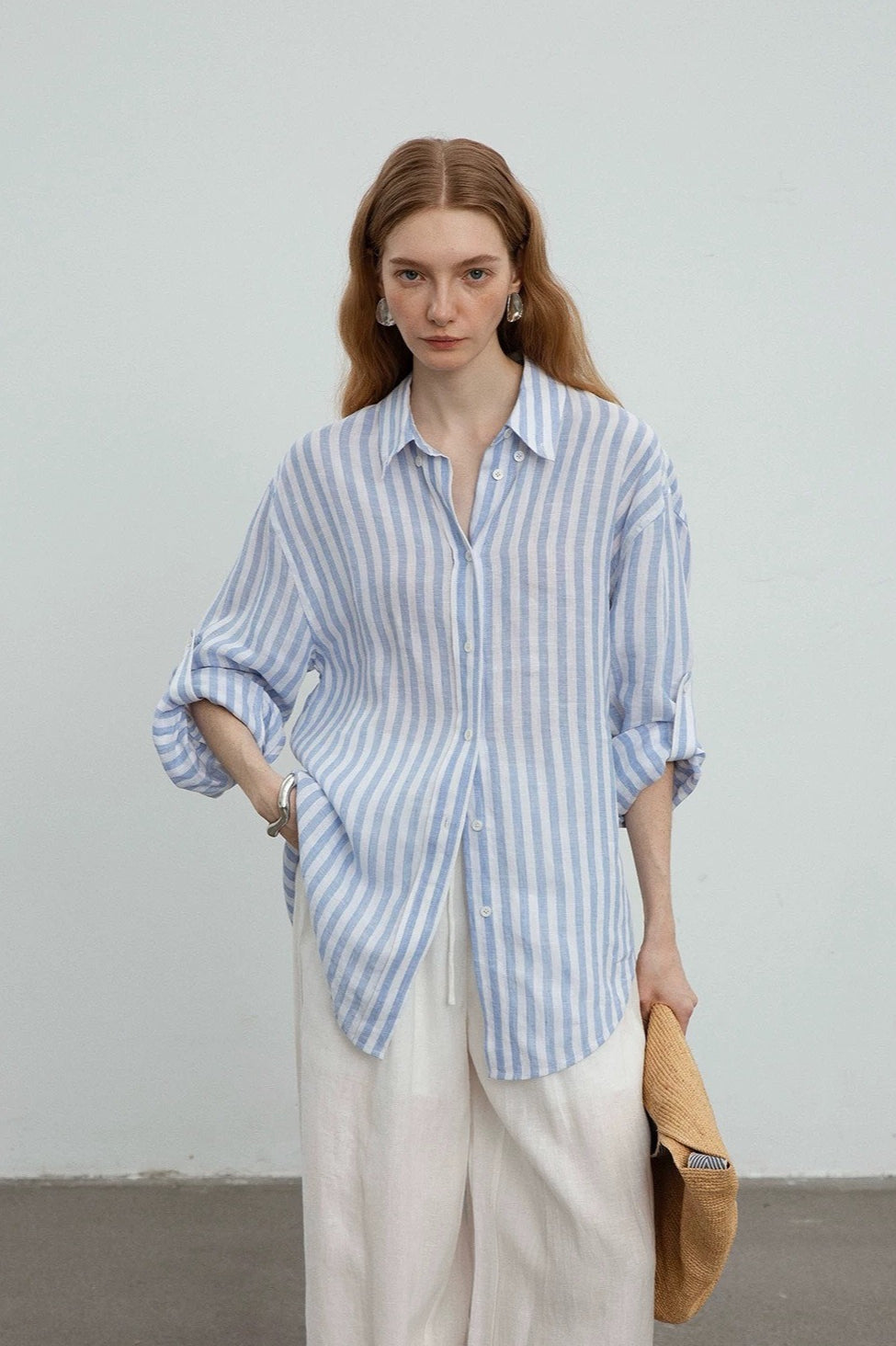 Pure Linen Vacation Blouse