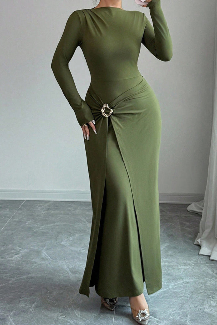 Green Stretch Knit Sleeveless Bodycon Dress