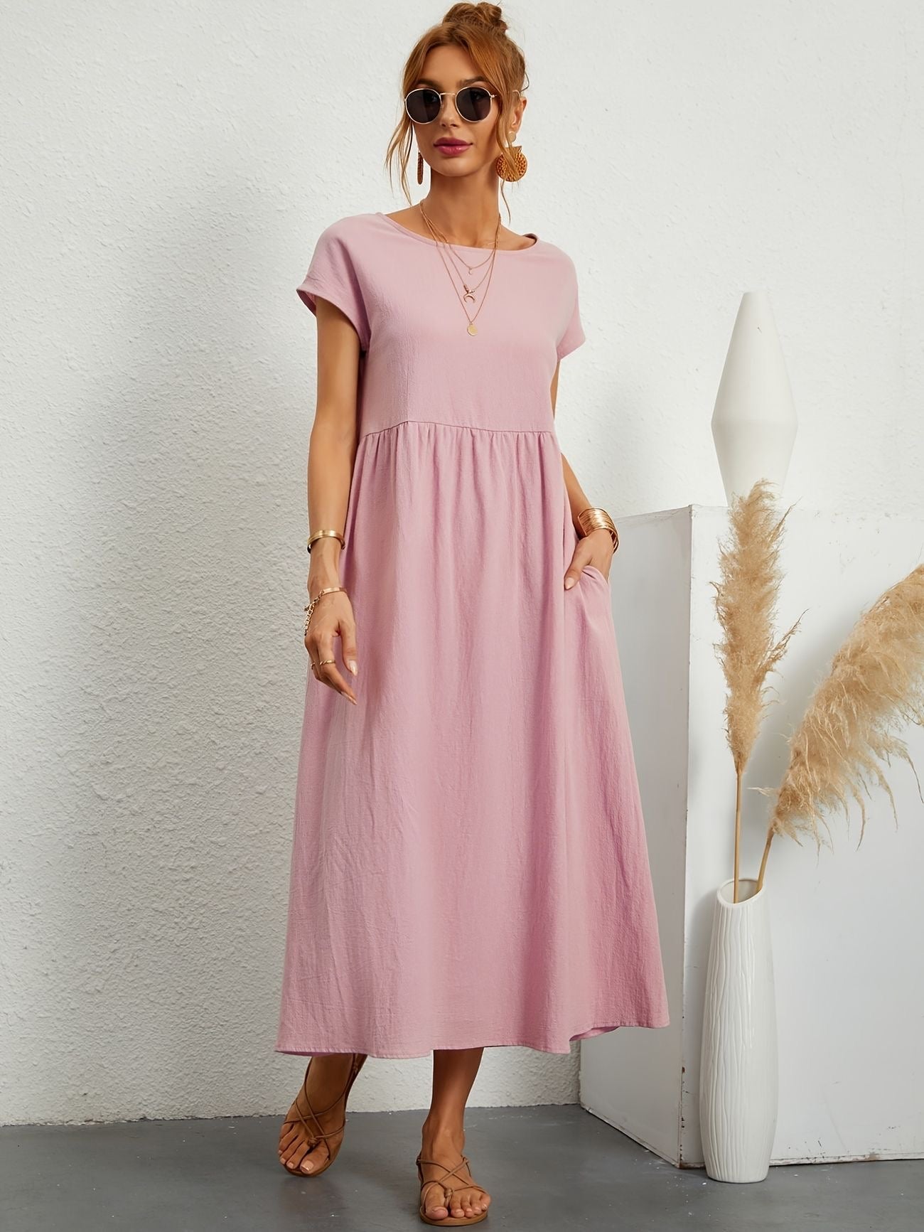 Wanda Elegant Airy Spring Dress for Women Wedding Guest Look