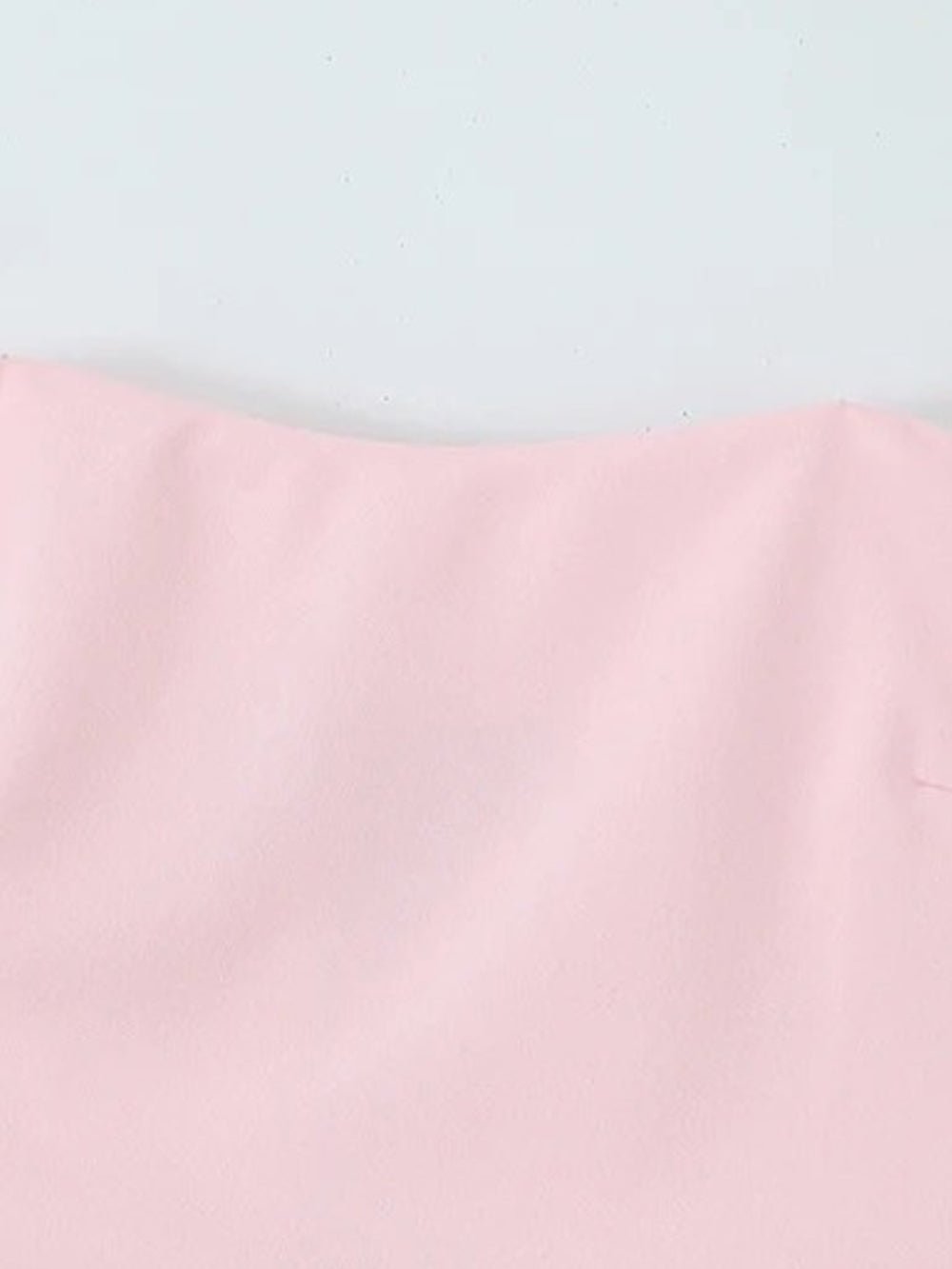 Pink Strapless Ruched Gathered Bodice Pleated Flowy Maxi Dress 4