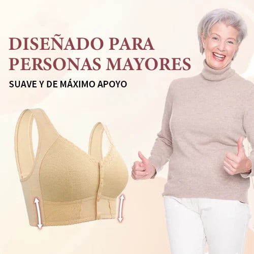 Nuevo Sujetador Transpirable Con Cierre Frontal Para Personas Mayores