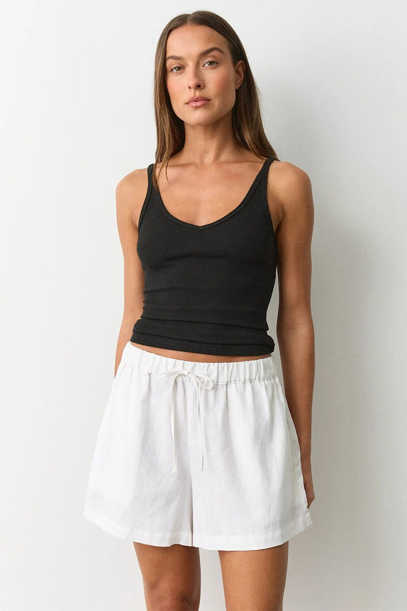 High Waist Drawstring Relaxed Fit Casual Shorts