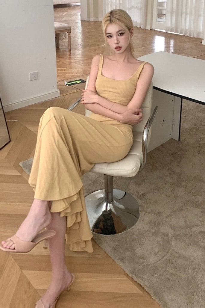 Spaghetti Strap Backless Dress 7