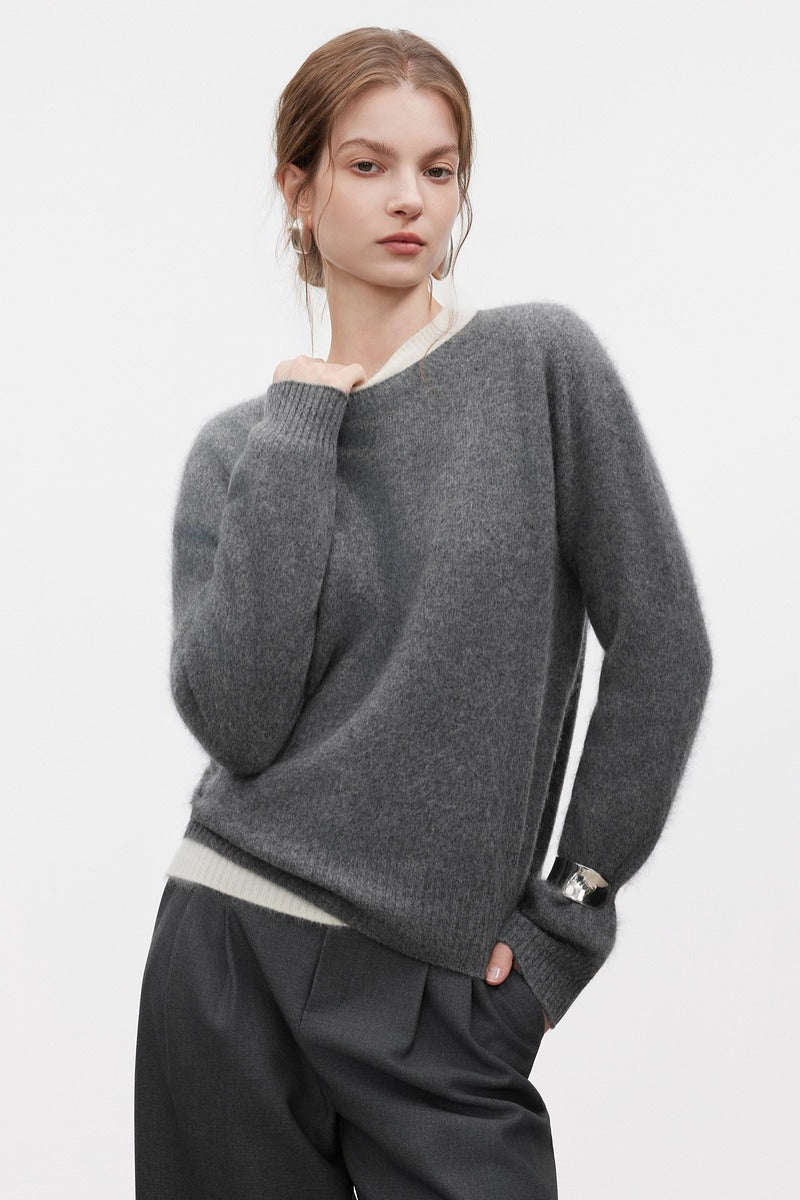 Wool Crew Neck Casual Knit Base Layer