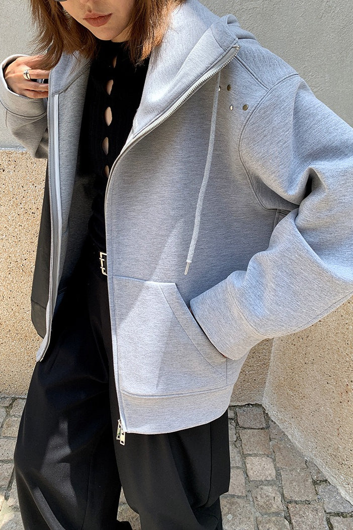 Studded Loose Casual Hoodie