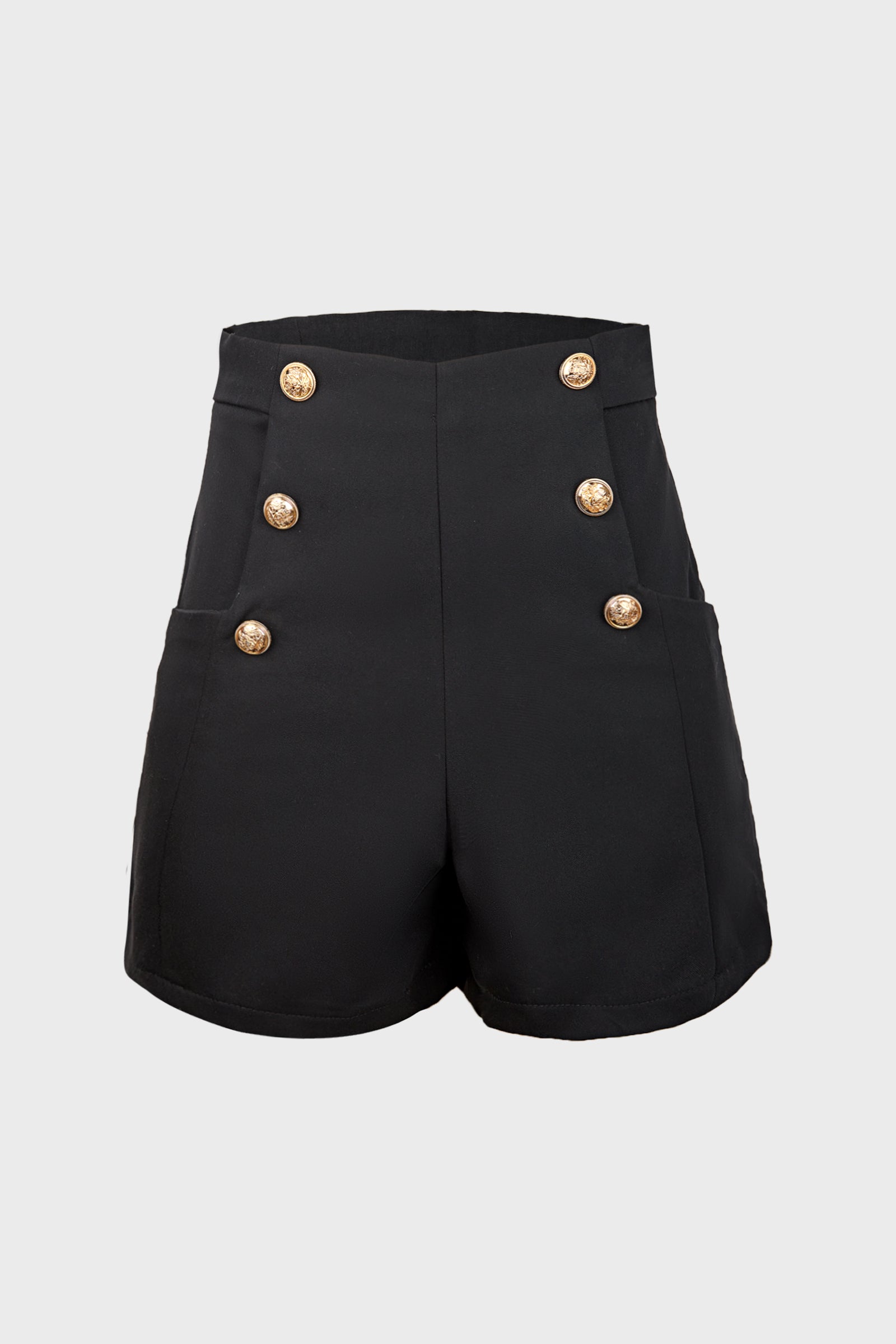 Violette Black Nautical Shorts
