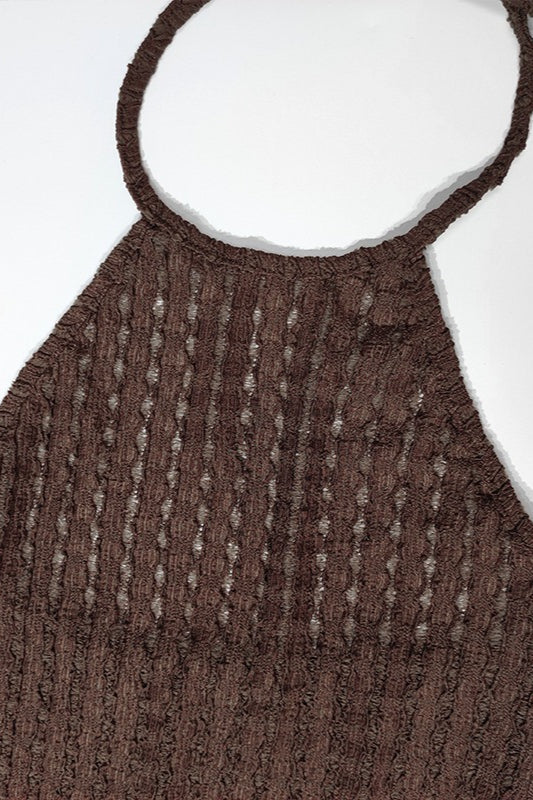 Halter Neck Bodycon Maxi Sweater Dress 7