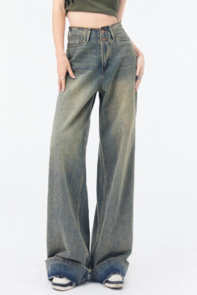 Vintage Ochre Straight Jeans