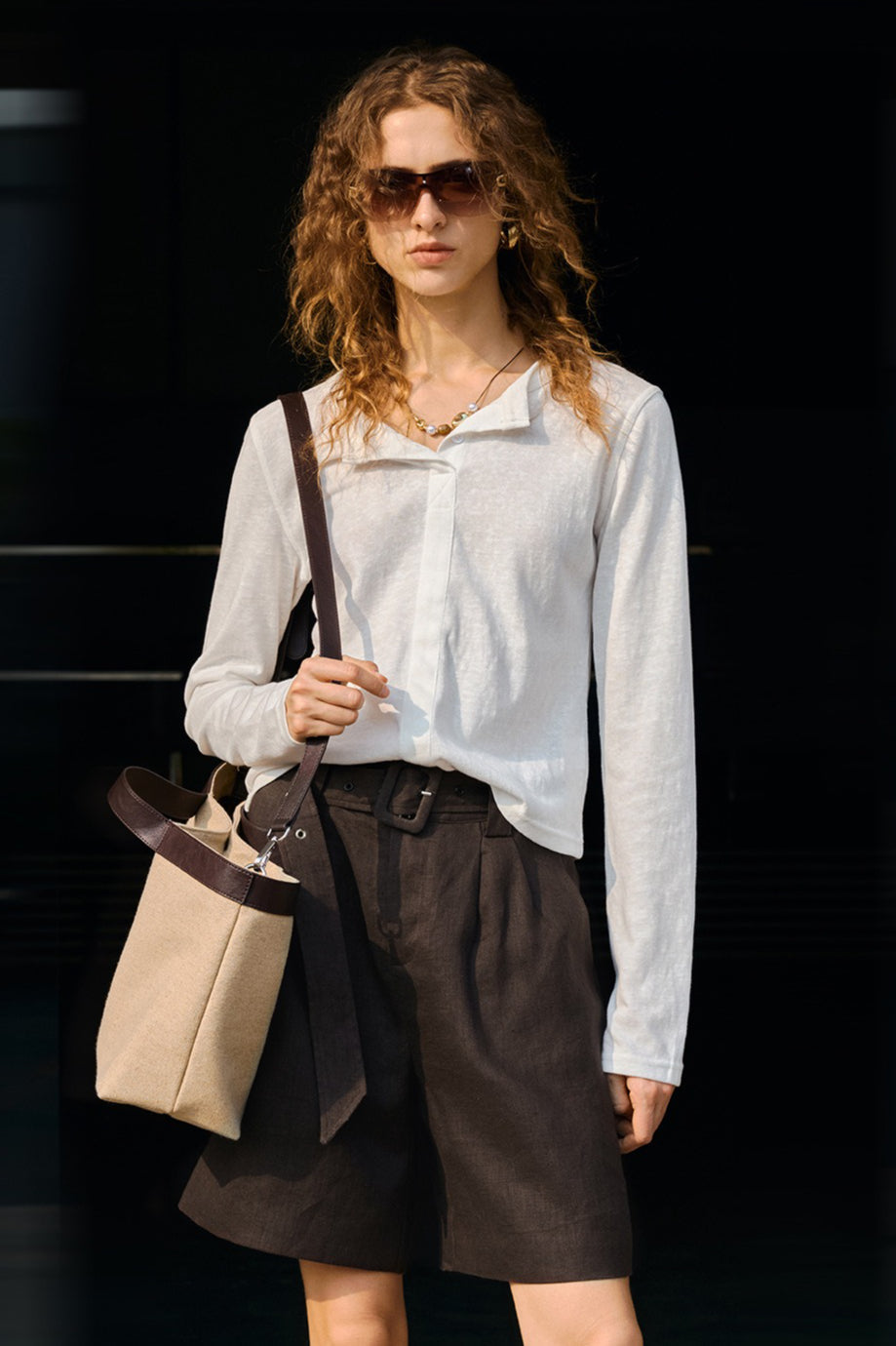 Linen Relaxed Belted Pants