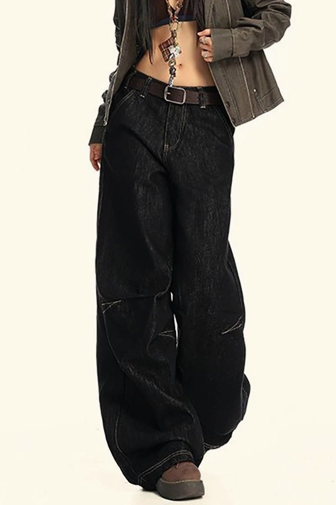 WideLeg Drapey Jeans