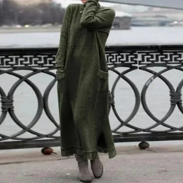 Brittany Comfortable Vintage Dress Relaxed Dress for Modern Casual Wear