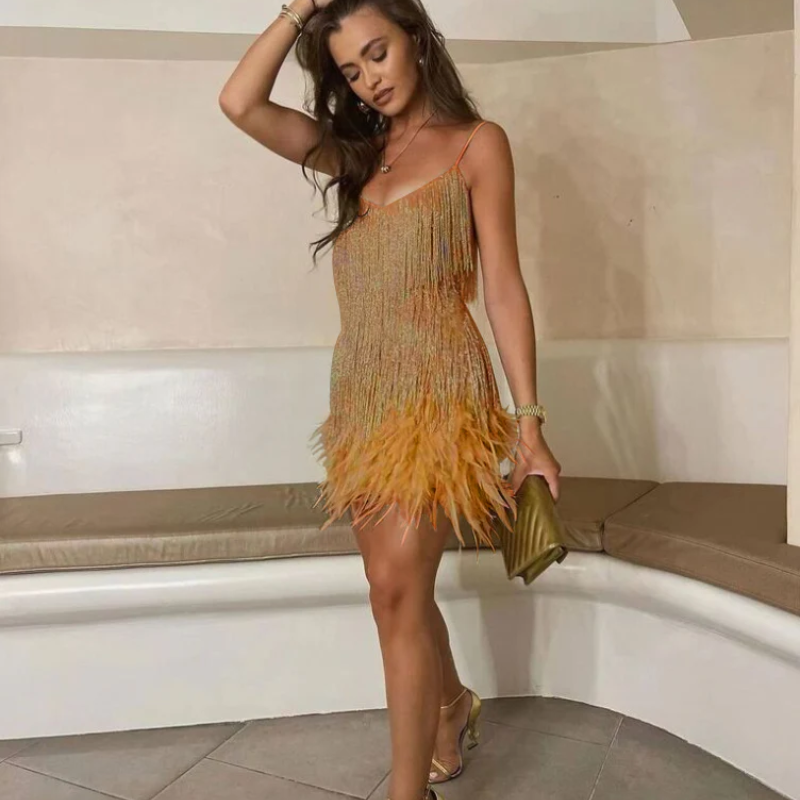 Josefina Chic Festive Party Dress Mini Elevated Occasion Wear
