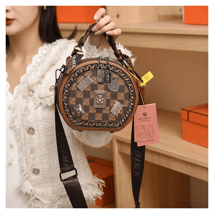 vintage bear badge print bags