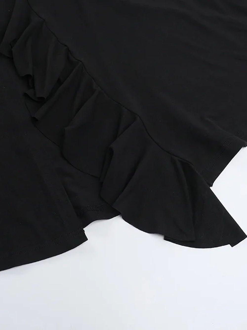 Cowl Neck Spaghetti Strap Side Ruffle Drape Bodycon Maxi Dress 6