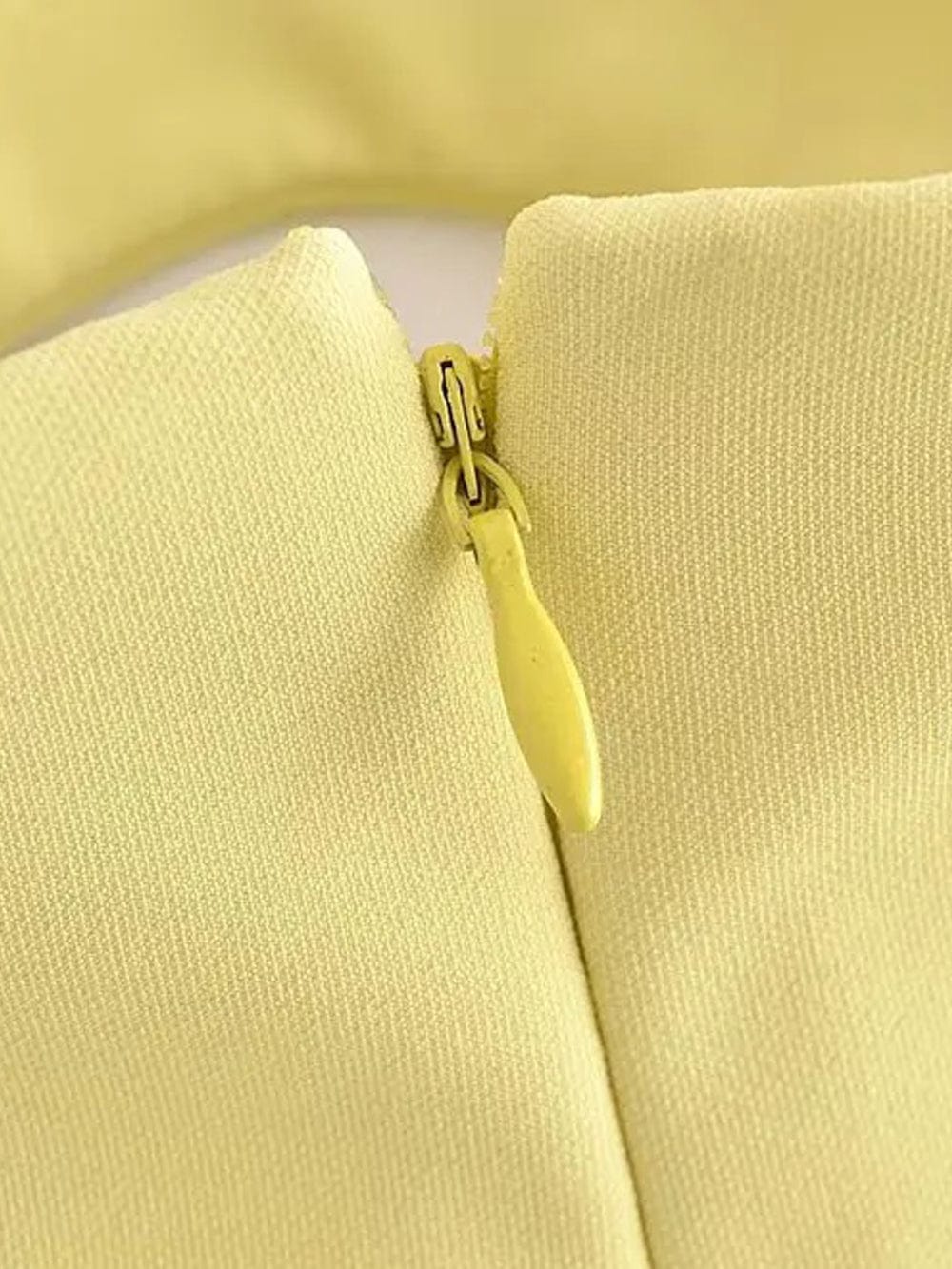 Yellow Faux Leather Strapless Sweetheart Bustier Cut Out Panel Mini Dress 4