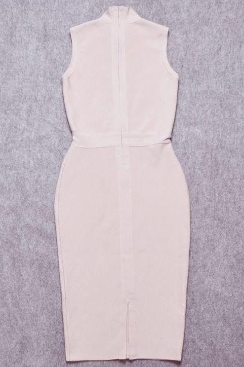 Grace Bandage Midi Dress - Cream (Sale)