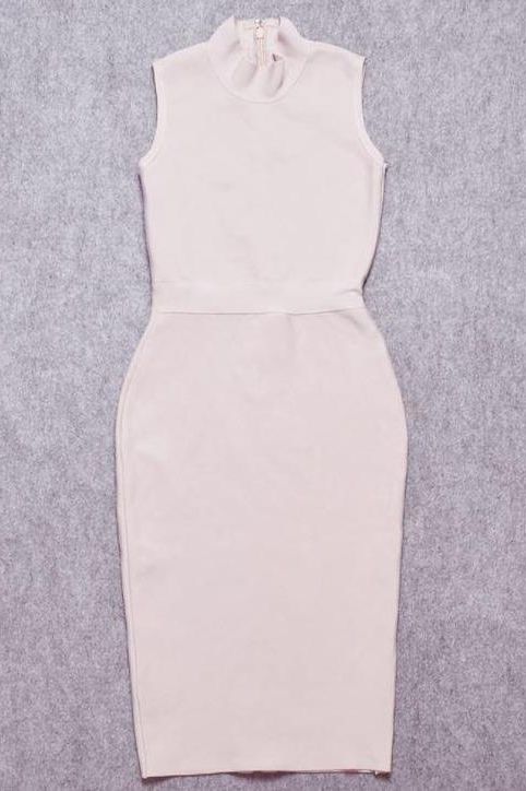 Grace Bandage Midi Dress - Cream (Sale)