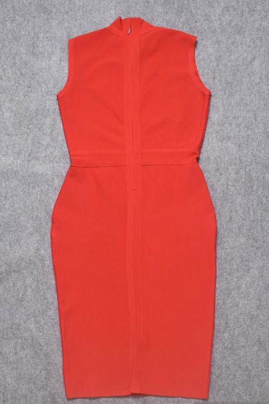 Grace Bandage Midi Dress - Lipstick Red (Sale)